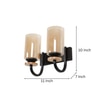 Eliante Modern Wall Lights Mild Steel, Wood, Glass & Glass Material Brown, Gold & Golden Finish