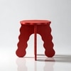 Crimson Wood Side Table in Crimson Red Colour