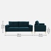 Nency Velvet 3 seater Sofa T Blue
