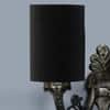 Devansh Metal Electric Wall Light in Antique Gold Colour with Black Shade Count of 2 Lights