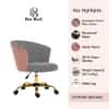 Doe Buck Paolo Pink Houndstooth Upholstered Swivel Office Chair