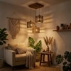 Lyon Brown Solid Wood Cluster Hanging Light