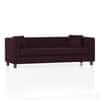 Windsor Premium 3 Seater Fabric Sofa in Deep Plum Velvet Colour