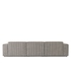 Sophisticated Wood Right Aligned 3-Seater With Upholstery Non Storage Sofa In Grey Colour