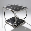 Marbleous Metal Side Table in Silver Colour