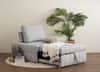 Scandinavian Monte Sofa Bed in Warm Grey Finish Pet Friendly