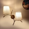 Devansh Metal Electric Wall Light in Gold Colour with White Shade Count of 2 Lights