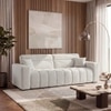 Basso 3 seater Sofa in White Boucle
