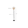 Dabney Black Bamboo Shade Floor Lamp