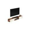 Darien Engineering Wood Wall Mount TV Entertainment Unit Set Top Box Stand/TV Cabinet with Shelves for Books & Decor Display Unit Bed Living Room Upto 60 Inches (Brown Maple & White)