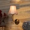 Devansh Gold Wall Mounted Lamp With Beige Jute Shade
