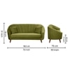 Nilo Velvet 3 Seater Sofa Mint Green  in Colour