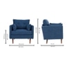 Arihana Boucle Fabric Arm Chair in Blue Colour
