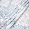 Cream Floral Cotton 400 Tc Flat Queen Size Bedsheet With 2 Pillow Covers