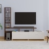 Bluewud Amy Engineered Wood Tvcabinet In Brown Maple & White Finish