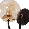 Eliante Modern Wall Lights Mild Steel, Glass & Glass Material Brown,Gold & Champaign Finish