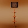 Devansh Shelf Wooden Floor Lamp
