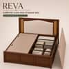 Reva Solid Wood Comfort King Bed Box Storage Provincial Teak Finish Mattress 72 x 78 Inches