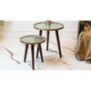 Soundarya Round Nesting Tables with Wooden Legs, Side Tables, Wooden Tables, Living Room Decor by A Tiny Mistake