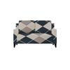 2 Seater Navy Cubes Sofa Cover