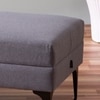 Nimbus Cloud Cube Metallic Pouf Stool in Grey Color