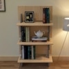 Interlockable Engineered Wood Bookshelf in Grey Colour