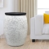 Metalsmith Metal Side Table in White Finish