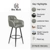 Doe Buck Luxury Faux Leather Counter Height Bar Stool in Sage Colour
