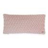 Criss Cross Pink Pearl Cotton Knitted Decorative Cushion Cover 12 x 20 Inches