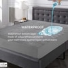 Jacquard Polyester Waterproof Mattress Protector for King Size Mattress In Gray color 78x72