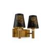 Devansh Metal Electric Wall Light in Gold Colour with off-white Shade Count of 1 Light
