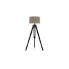 Hubble Tripod Floor Lamp Colour Natural Linen Drum Shade