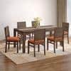 Atlas Crest Solid Wood 6 Seater Dining Table with Atlas Dining chairs Set