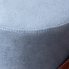 Hoist Collection Light Blue Pouf With Faux Leather Strap Set Of 2