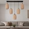 Devansh Solid Wood Electric Wall Light in Brown Colour with Multi Shade Count of 1 Light