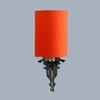 Devansh Metal Electric Wall Light in Antique Gold Colour with Orange Shade Count of 1 Light