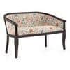 Florence Loveseat 2 Seater In Mahogany Finish With Calico Floral Retreat Fabric Colour