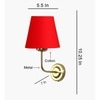 Devansh Metal Electric Wall Light in Gold Colour with Red Shade Count of 1 Light