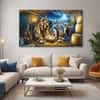 The Castle Decor Jesus Baby Birth Wall Art Set of 5 Wooden Framed Digital Painting 27x48 Inch