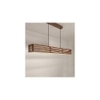 Elegant Baton Brown Solid Wood Single Hanging Light