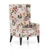 Morgen Lounge Chair in Peach Floral Colour