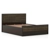 Masai Solid Wood Queen Size Hydraulicstorage Bed In American Walnut 2 Tone Finish
