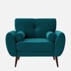 Faro Velvet 1 Seater Sofa in T Blue Colour