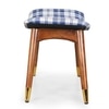 Zuno Blue Checks Seating Stool