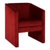 Shuntina Accent Velvet Chair in Red Colour