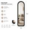 The Artment Unbreakable Black Arch Puff Floor Mirror (170 x 70) cm