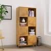 Hexa Engineered Wood Bookshelf Multipurpose Storage Rack in Giant Wood and Frosty White