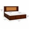 Aaranya Solid Wood Compact King Bed Hydraulic Storage Provincial Teak Finish Mattress 72 x 72 Inches
