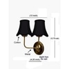 Devansh Dual Gold Metal  Wallmounted Lamp With Cotton Gold Metal  Shade