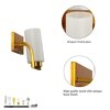Harvey Single Light Wall Fitting in Brass Finish Metal with Frosted Glass Shade